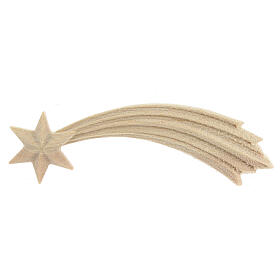 Estrella cometa Montano Cembro madera natural 12 cm belén