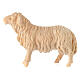 Sheep looking ahead, natural Swiss pinewood figurine for 12 cm Mountain Nativity Scene s1