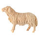 Pecora che guarda avanti Montano Cirmolo legno naturale 12 cm presepe s1
