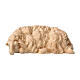 Sleeping sheep for a 12 cm Mountain Nativity Scene in natural Swiss pinewood s1