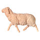 Mouton qui court crèche de montagne pin cembro naturel 10 cm s2