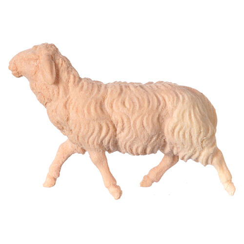 Running sheep nativity figurine natural stone pine wood 10 cm 2