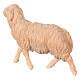 Pecora che corre Montano Cirmolo legno naturale 12 cm presepe s2