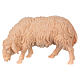 Eating sheep for a 12 cm Mountain Nativity Scene in natural Swiss pinewood s1