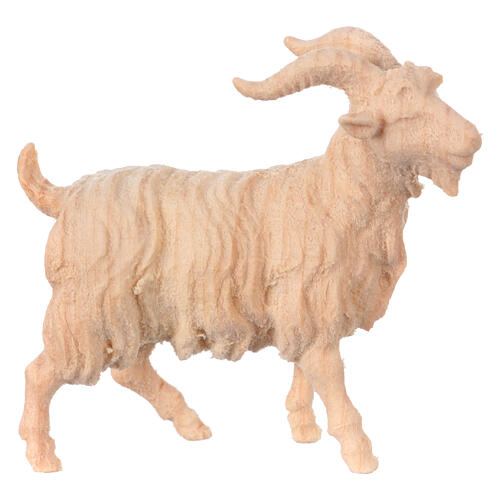Billy goat for a 12 cm Mountain Nativity Scene in natural Swiss pinewood 1