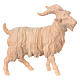 Billy goat for a 12 cm Mountain Nativity Scene in natural Swiss pinewood s1