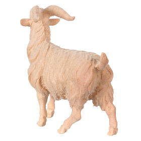 Goat figurine natural stone pine wood nativity scene 12 cm