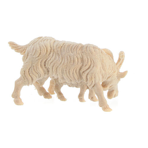 Figurine de chèvre avec chevreau pour crèche de montagne pin cembro naturel 10 cm 3