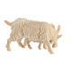 Figurine de chèvre avec chevreau pour crèche de montagne pin cembro naturel 10 cm s3