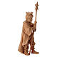 Young singer with star, figurine of natural Swiss pinewood for Mountain Nativity Scene of 10 cm s2