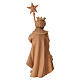 Jovem cantor com estrela para presépio de montanha com figuras de 10 cm madeira pinheiro cembro s4
