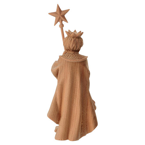 Little singer with star natural stone pine wood 10 cm nativity scene 4