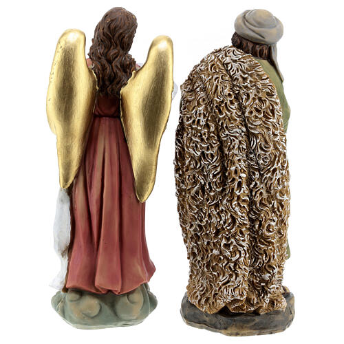 Classic Nativity of 21 cm average height, painted resin, set of 11 6