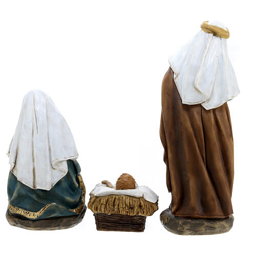 Classic Nativity of 21 cm average height, painted resin, set of 11 7