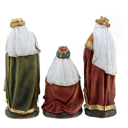 Classic Nativity of 21 cm average height, painted resin, set of 11 8