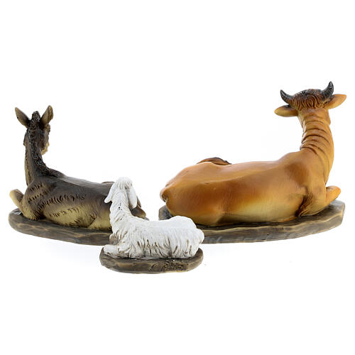 Classic Nativity of 21 cm average height, painted resin, set of 11 9