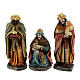 Classic Nativity of 21 cm average height, painted resin, set of 11 s3