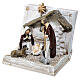 Nativity in a book with 8 cm characters 10x10x10 cm, painted resin s2