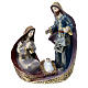 Modern Holy Family nativity scene in resin 15x15x5 cm s1
