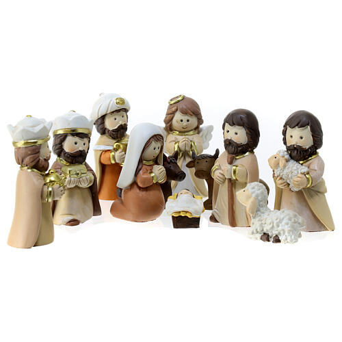 Resin Nativity Scene, baby style, set of 11 1