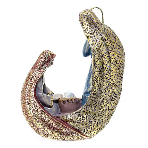 Holy Family nativity scene colored resin 20x15x10 cm modern 4