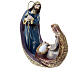 Holy Family nativity scene colored resin 20x15x10 cm modern s2