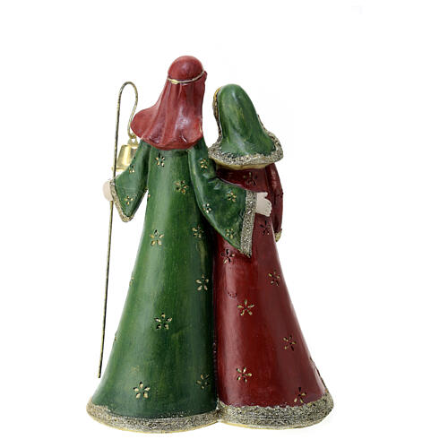 Nativity Holy Family set 20x15x5 cm in colored resin 4