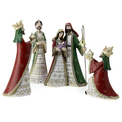 Set Natividad y Reyes Magos 20 cm belén resina 1