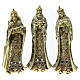 Nativity Scene of 24 cm, golden resin, set of 10 s3