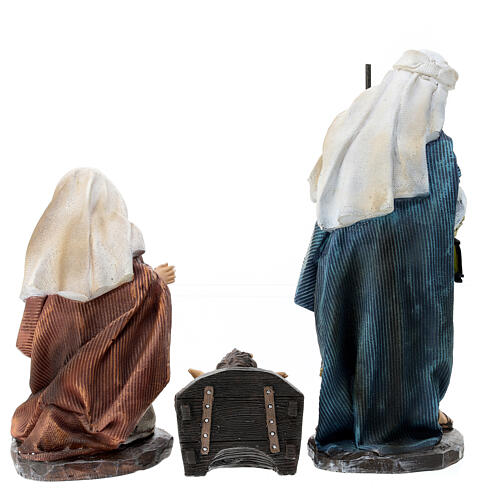 Nativity Scene of 30 cm, resin and fabric, set of 11 6