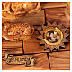 Capanna carillon presepe completo legno ulivo Betlemme 20x30x15 cm s4