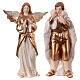 White and old gold porcelain Nativity Scene, set of 11 statues of 18 cm s4