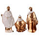 White and old gold porcelain Nativity Scene, set of 11 statues of 18 cm s6