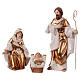 Antique gold white porcelain nativity scene with 11 subjects, 18 cm s2