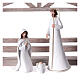Stylized stable nativity scene 20 cm white resin 11 characters a s2