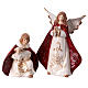Porcelain nativity scene painted red white 20 cm 11 statues s4