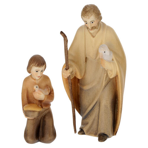 Rudolf Nativity Scene of 9 cm, set of 13, Val Gardena maple wood 4