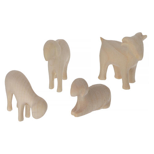 Aram Nativity Scene of 7 cm, set of 17, Val Gardena natural wood 9