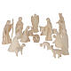 Aram Nativity Scene of 7 cm, set of 17, Val Gardena natural wood s1