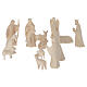 Crèche Aram 17 pcs 7 cm bois Val Gardena naturel s3