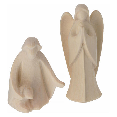 Complete nativity Aram 17 pcs 7 cm natural Valgardena wood 6