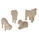 Complete nativity Aram 17 pcs 7 cm natural Valgardena wood s9