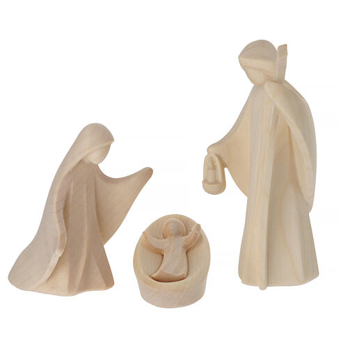 Aram Nativity Scene of Val Gardena natural wood, 17 pieces of 10 cm 4