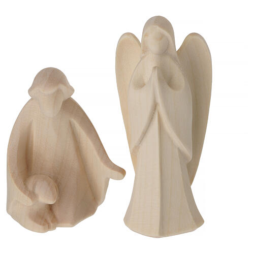 Aram Nativity Scene of Val Gardena natural wood, 17 pieces of 10 cm 6