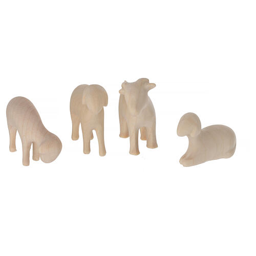 Aram Nativity Scene of Val Gardena natural wood, 17 pieces of 10 cm 9