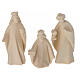 Aram Nativity Scene of Val Gardena natural wood, 17 pieces of 10 cm s5