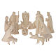 Crèche Aram bois naturel Val Gardena 17 pcs 10 cm s1