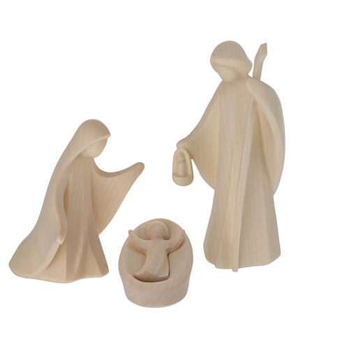 Aram Nativity Scene, natural wood, 17 figurines of 13 cm 2