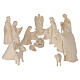 Crèche Val Gardena Aram 17 pcs bois naturel h 13 cm s1