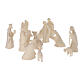 Crèche Val Gardena Aram 17 pcs bois naturel h 13 cm s7